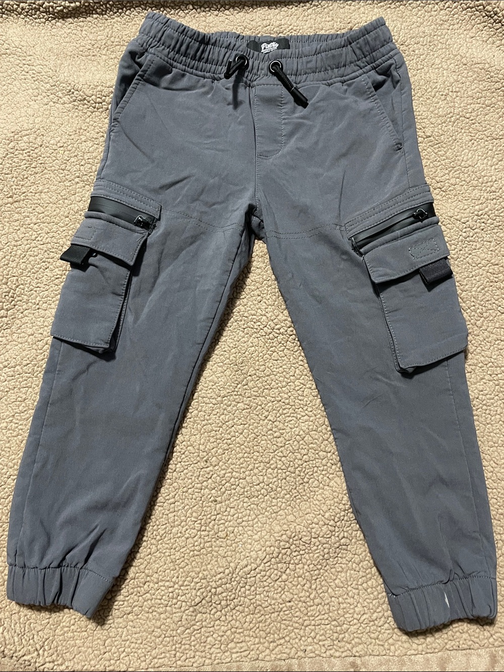 Boy's Gray Cargo Jogger Pants